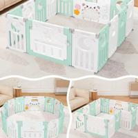 Recinto per bambini bianco e verde