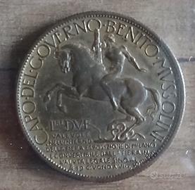 Moneta Dve Lire - 1928 - Zecca S.Johnson Milano