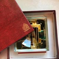 Posacenere in vetro dipinto a mano