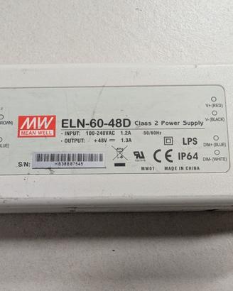 Alimentatore Mean Well ELN-60-48D 60W