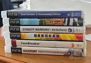 Lotto 6 giochi per Playstation 3 PS3