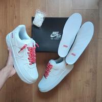 Sneakers basse SupremexNike Air Force 1 bianche/38