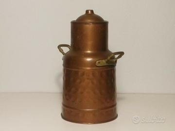 Secchio bidone contrnitore in rame rustico antico