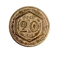 Moneta 20 centesimi anni 1918 Regno D'Italia