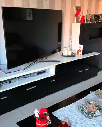 Mobile TV di Design con Caminetto a Bioetanolo