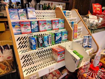 Espositore dispenser caramelle e cicche per bar