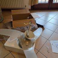 Ventilatore soffitto 3 pale + telecomando luce E27