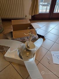 Ventilatore soffitto 3 pale + telecomando luce E27