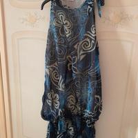 Vestito blu a fantasia di Eco