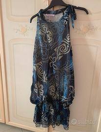 Vestito blu a fantasia di Eco