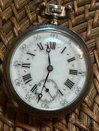 Orologio da tasca antico in argento 800