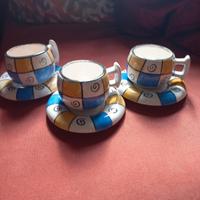 Due tazzine vintGe dipinte a mano