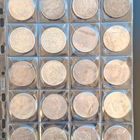 lotto di riproduzioni di monete in alpacca