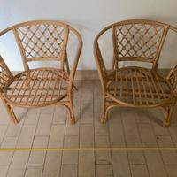2 poltroncine in bamboo