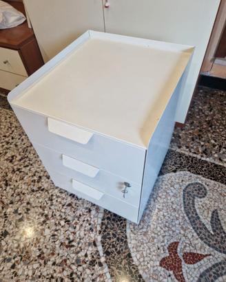 Cassettiera Ikea Trotten, 3 cassetti con rotelle