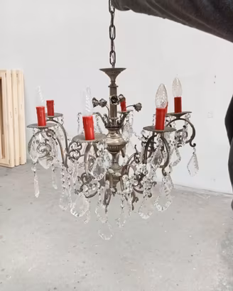 Lampadario stile barocco a goccia