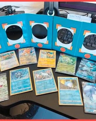 Pokemon lotto di 11 carte vmax v ex glaceon...