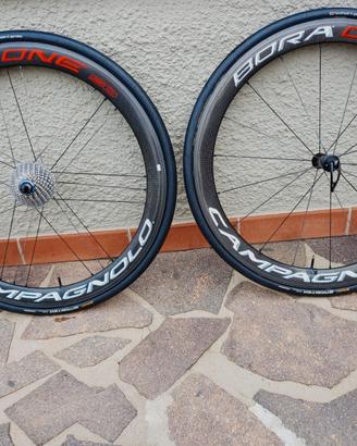 Ruote in carbonio campagnolo Bora 50mm x tubolari