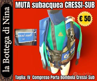 Muta subacquea Cressi-Sub con porta Bombola