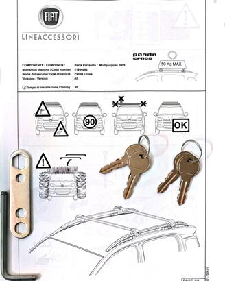 Barre portatutto per Fiat Panda Cross 