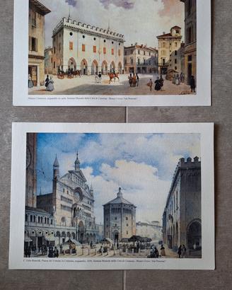 2 stampe acquerelli storici Cremona