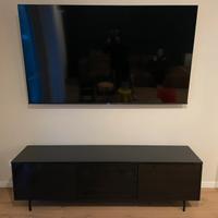 Mobile TV IKEA RANNÄS – nero con ante in vetro