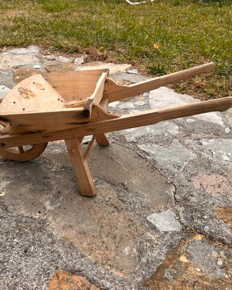 Carriola in Legno Artigianale - Fioriera / Vintage