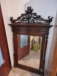 Specchiera d'epoca in legno