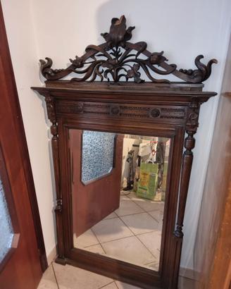 Specchiera d'epoca in legno