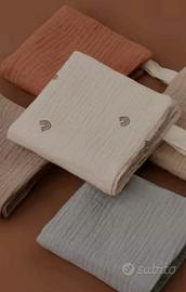 Set di 5 quadrati in cotone per bimbi