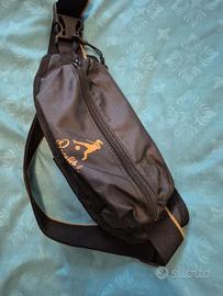 Marsupio sportivo unisex vintage Nuovo nero e oro