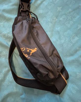 Marsupio sportivo unisex vintage Nuovo nero e oro