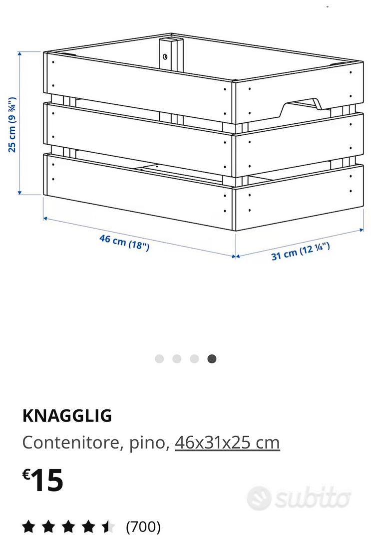 KNAGGLIG Contenitore, pino, 46x31x25 cm - IKEA Italia