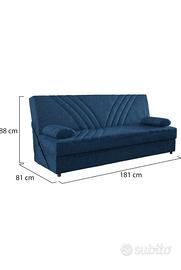 Divano letto 3 posti con contenitore