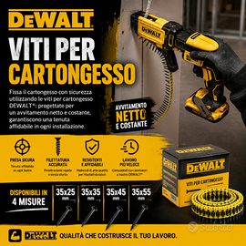 Viti nastrate x cartongesso DeWalt 35x35 (1000 pz)