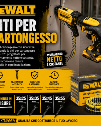 Viti nastrate x cartongesso DeWalt 35x35 (1000 pz)
