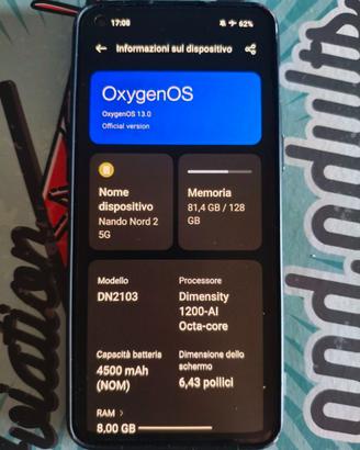 OnePlus Nord 2 5G 8/128GB Grigio