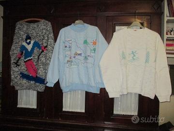 Nr. 3 pullover/felpe per sciare tg. M ed S (E 5cad