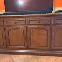 credenza in legno massello 180x45 h85