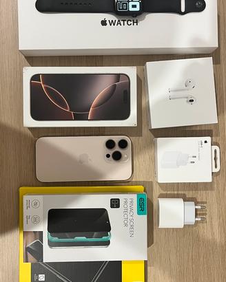 iPhone 16 Pro 256GB + Apple Watch SE 2 + AirPods