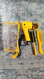Phon da viaggio giallo con accessori
