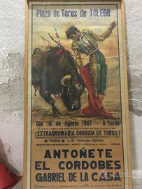 Locandina Corrida vintage 60' modernariato