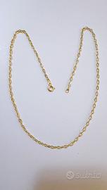 Collana rolo con maglie piatte in oro 18kt 750