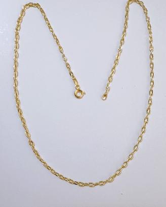 Collana rolo con maglie piatte in oro 18kt 750