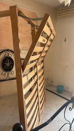 rete matrimoniale con doghe in legno 