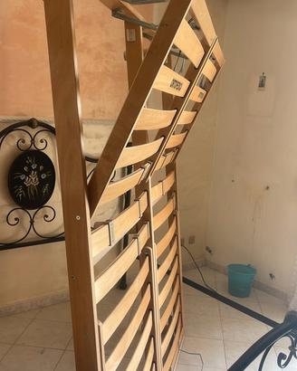 rete matrimoniale con doghe in legno 