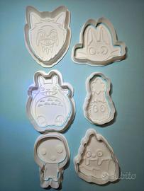 Set 6 formine biscotti Studio Ghibli
