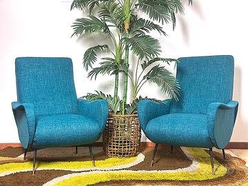 Poltrone LADY Anni 50 Design Attribuito M.ZANUSO