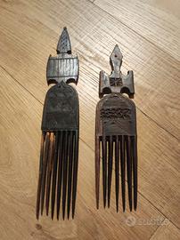 Coppia di Pettini Rituali Akan/Ashanti, Africa Occ