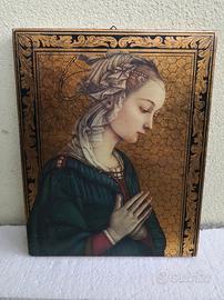 Stampa su Legno Madonna di F. Lippi, 30x25